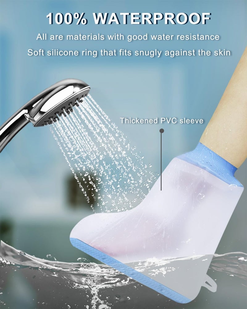 CureSquad Foot Cast Shower Cover with Non-Slip Bottom, Cast Cover for Foot, Waterproof Cover for Shower After Surgery, Soft Comfortable Ankle Cast Cover for Showering, Reusable Cast Protector - Image 3